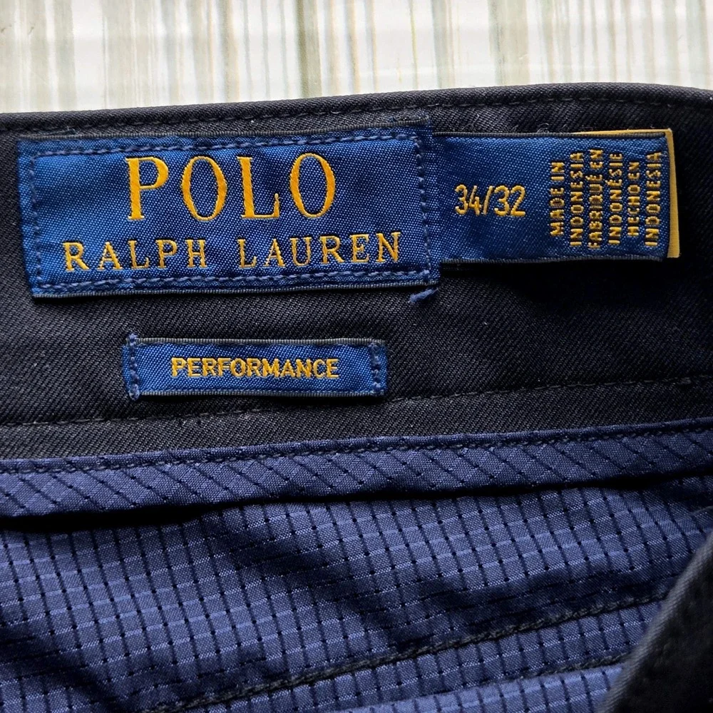 Polo Ralph Lauren Pants Mens 34x32 Navy Stretch‎ Classic Fit Performance Chino